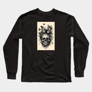 Skull & Butterflies Long Sleeve T-Shirt